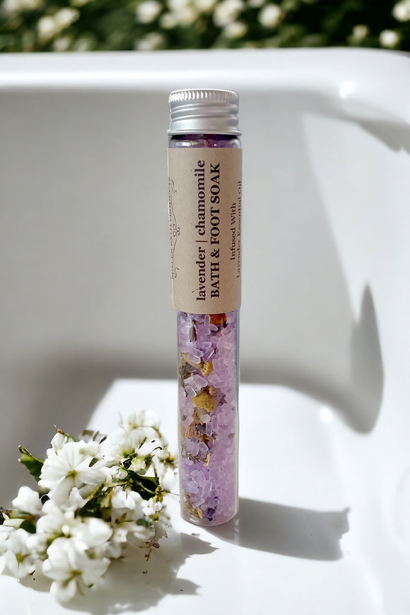 Bath Salt Soak Test Tube - Lavender & Chamomile