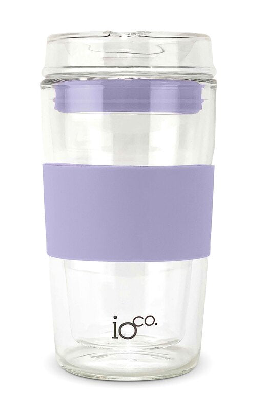 IOco 12oz Glass Travel Cup - Lavender