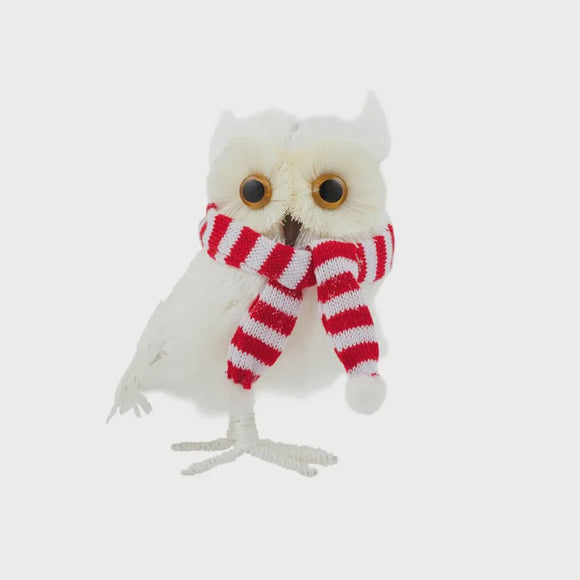 Standing Owl W/Scarf Fabric