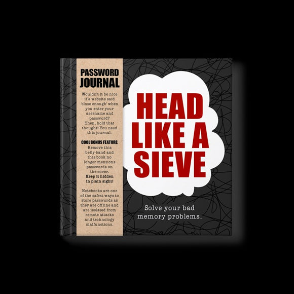 Password Journal - Head Like a sieve