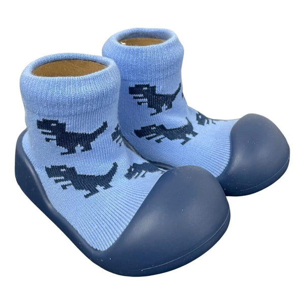 Little Eaton Rubber Soled Socks - Dinosaur