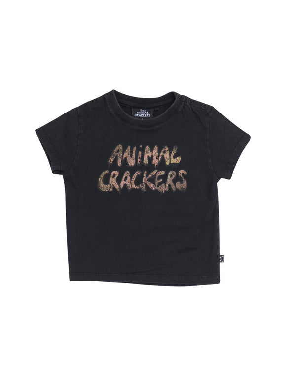 Animal Crackers Scribble Tee - Black