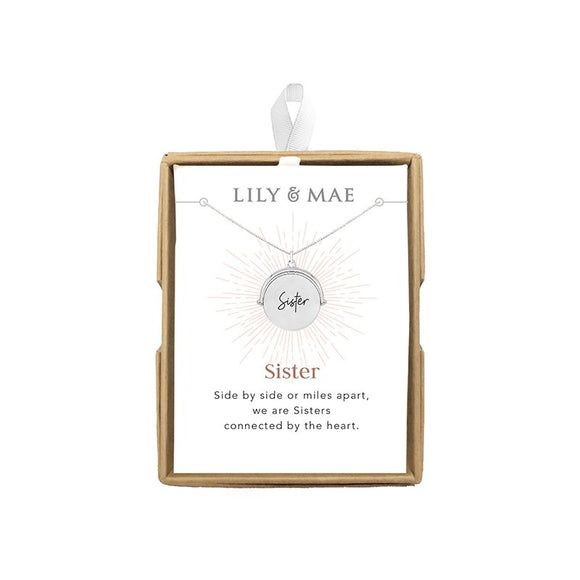 Lily & Mae Spinning Pendant Necklace - Sister