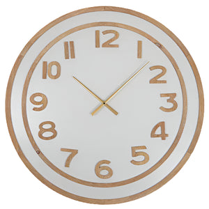 Metal Clock Rockwell - Gold / White - 30cm