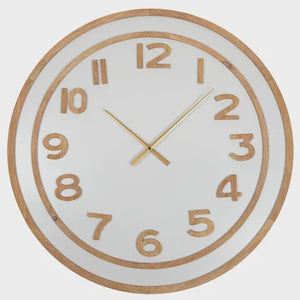 Wall Clock - White/Natural