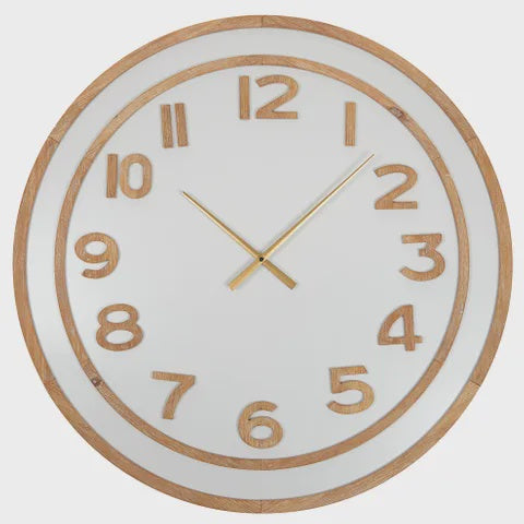 Wall Clock - White/Natural