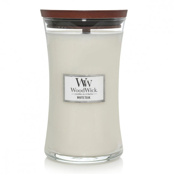 WoodWick Candle - White Teak Large